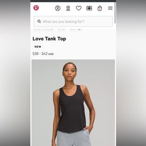 Lululemon Love Tank Top black